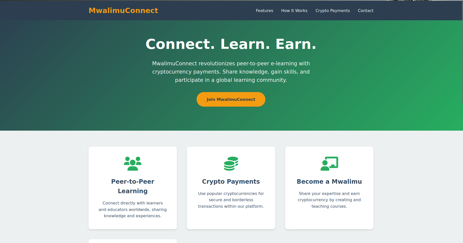 Peer connect educational platform